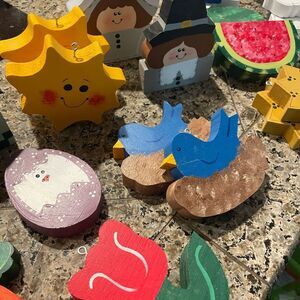 Seasonal Wood Hand Painted Art to Hang 42 Pieces!